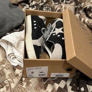 Black and White Star Sneakers